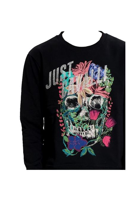 Sweatshirt with rhinestone skull JUST CAVALLI | Sweatshirts | S03GU0139 N25189900